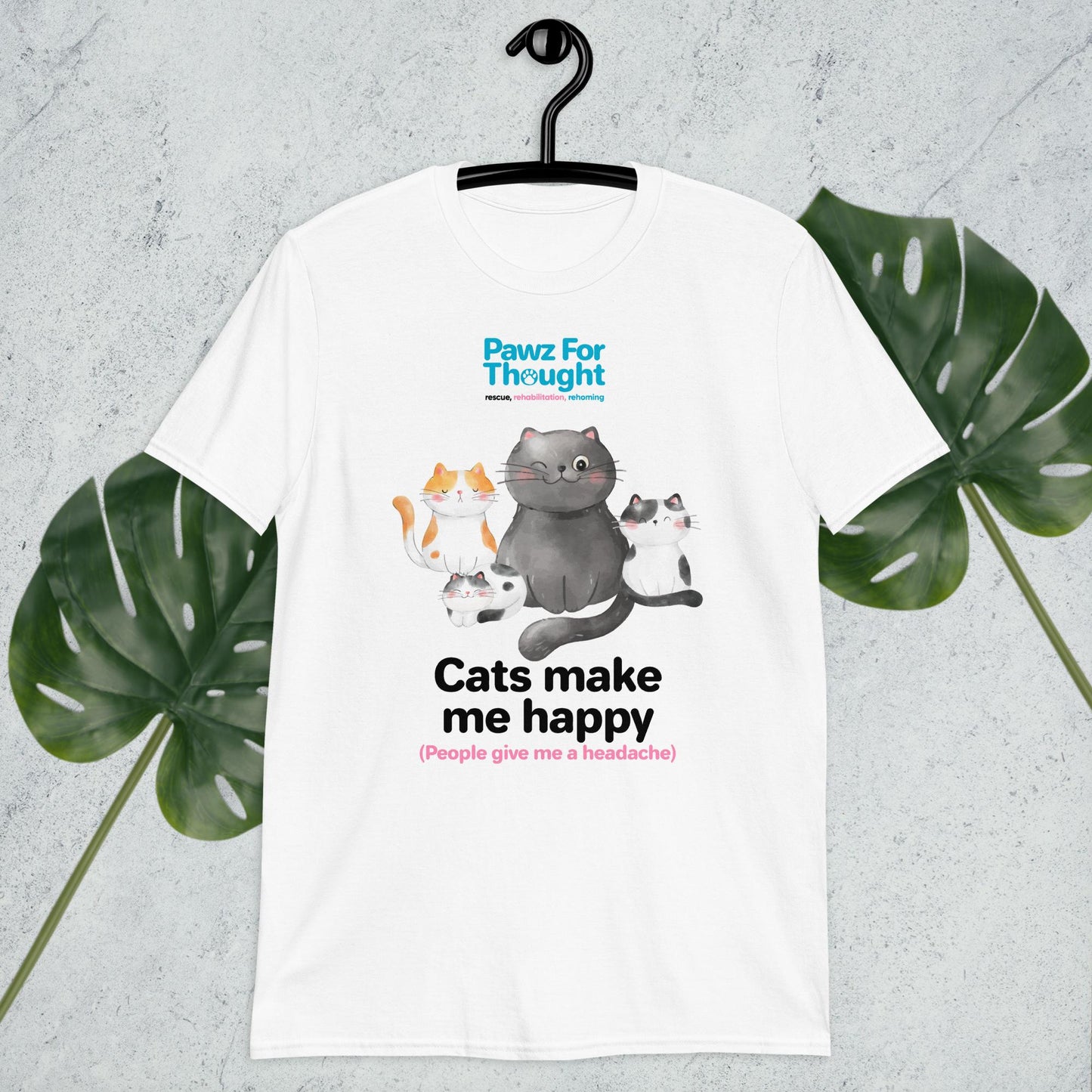 Cats make me happy Short-Sleeve Unisex T-Shirt