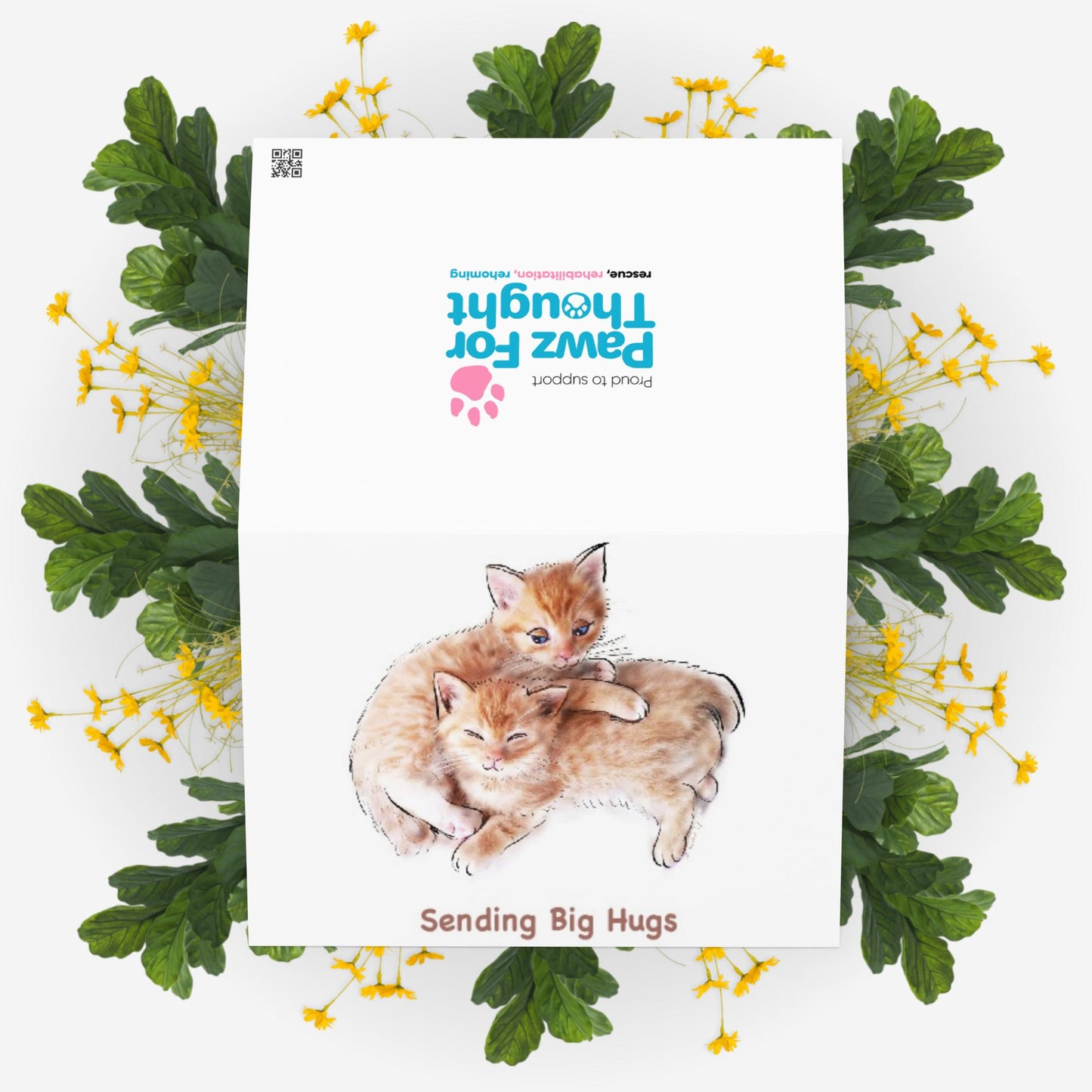 Sending big Hugs Greeting card