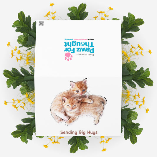 Sending big Hugs Greeting card