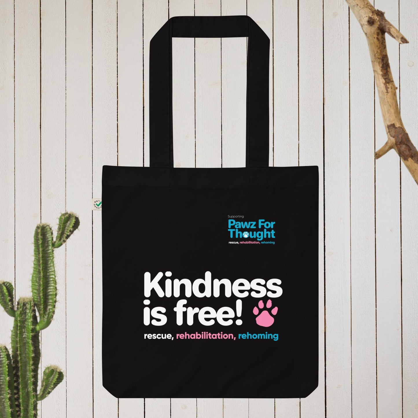 Organic fashion tote bag