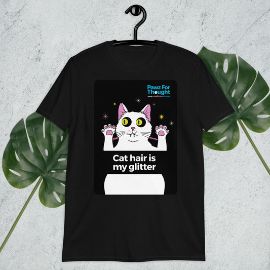 Cat Glitter Short-Sleeve Unisex T-Shirt